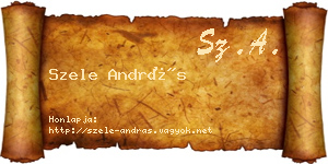 Szele András névjegykártya